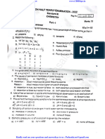 11th Chemistry EM Half Yearly Exam 2022 Original Question Paper Thiruvallur District PDF Download