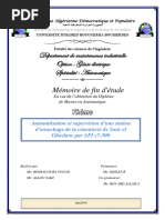 Mémoire de Fin D'étude en Vue de L Obtention Du Diplôme de Master en Automatique