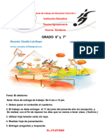 Taller #1 Grado 7 Educacion Fisica Primer Periodo