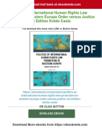 Get Politics of International Human Rights Law Promotion in Western Europe Order Versus Justice 1st Edition Koldo Casla Free All Chapters