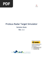 LAMBDA Proteus Radar Target Simulator Solution Note