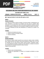 DDESTFP-Oueme Compilation Epreuves Examen Blanc BEPC Mars 2024