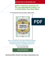 Thinking Together Lecturing Learning and Difference in The Long Nineteenth Century 1st Edition Angela G Ray Editor Paul Stob Editor