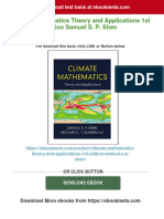 Climate Mathematics Theory and Applications 1st Edition Samuel S. P. Shen 2024 Scribd Download