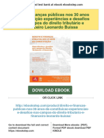 Direito e Finanças Públicas Nos 30 Anos Da Constituição Experiências e Desafios Nos Campos Do Direito Tributário e Financeiro Leonardo Buissa