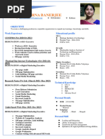 Resume Sreeparna Banerjee