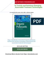 (FREE PDF Sample) Organic Pollutants Toxicity and Solutions Emerging Contaminants and Associated Treatment Technologies Ebooks