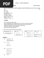 Python Funda Practice Questions