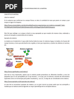 TEMA 1 La Materia y Sus Propiedades. Transformacion de La Materia