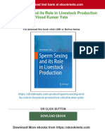 PDF Sperm Sexing and Its Role in Livestock Production Vinod Kumar Yata Download