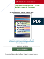 The Projected Subgradient Algorithm in Convex Optimization Alexander J. Zaslavski 2024 Scribd Download