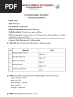 MYP 4 Mechanics Worksheet - 03