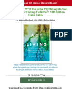 Get The Act of Living What The Great Psychologists Can Teach Us About Finding Fulfillment 10th Edition Frank Tallis Free All Chapters