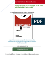 Resistance The Underground War in Europe 1939 1945 1st Edition Halik Kochanski 2024 Scribd Download