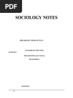 Sociology Notes (2) - Updated