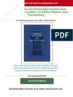 Instant Download Leading Colleges and Universities Lessons From Higher Education Leaders 1st Edition Stephen Joel Trachtenberg PDF All Chapter