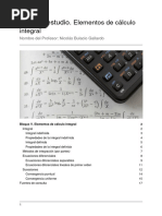 Guía de Estudio.: Elementos de Cálculo Integral