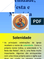 ANO LITURGICO (Solenidade, Festa e Memória)