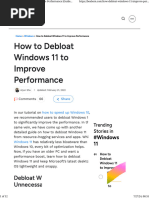 How To Debloat Windows 11 To Improve Performance (Guide) - Beebom