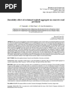 Durability Effect of Reclaimed Asphalt Aggregate o