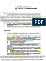 080.NIC 8 Políticas Contables, Cambios en Las Estimaciones Contables y Errores