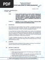 RM No 2023-032 Guideliness On The Acceptance and Testing of Received Blood Specimen For Nucleic Acid Amplification Testing