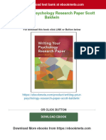 (FREE PDF Sample) Writing Your Psychology Research Paper Scott Baldwin Ebooks