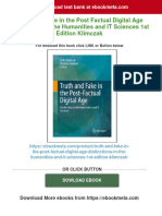 Get Truth and Fake in The Post Factual Digital Age Distinctions in The Humanities and IT Sciences 1st Edition Klimczak Free All Chapters