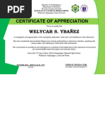 Certificate of Recognition