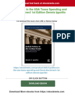 Deficit Politics in The USA Taxes Spending and Fiscal Disconnect 1st Edition Dennis Ippolito 2024 Scribd Download