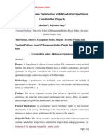 Measuring Customer Satisfaction With Residential Apartment Construction Projects