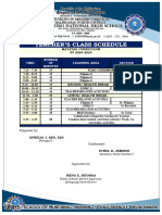 Ethel Teachers Class Schedule