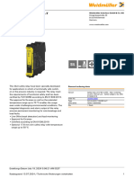 Weidmuller SIL Relays 24V DC With Line Monitoring Data Sheet