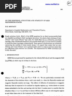 H.K. Moffatt - On The Existence, Structure and Stability of MHD Equilibrium States