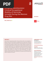 Escaping Precariousness Criminal Occupational Mobility of Homicide Inmates During The Mexican Drug War