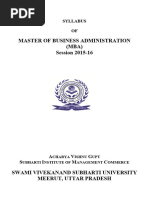 MBA Syllabus