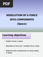 L2-3 Resolution of A Force Into Components (Space)