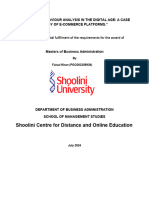 Project Sample - MBA (Shoolinin University)