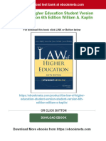 Instant Download The Law of Higher Education Student Version Student Version 6th Edition William A. Kaplin PDF All Chapter