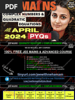 (Handwritten Solutions) Quadratic+Complex-JEE Mains April 2024 PYQs