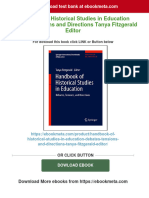 (PDF Download) Handbook of Historical Studies in Education Debates Tensions and Directions Tanya Fitzgerald Editor Fulll Chapter