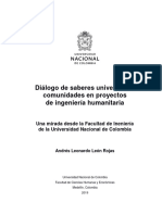 Diálogo de Saberes Universidadcomunidades en Proyectos de Ingeniería Humanitaria