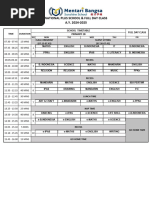 Primary 2b Schedule