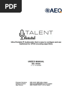 AEQ TALENT Users Manual