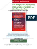 Advances in Materials Mechanics and Manufacturing II Proceedings of The Third International Conference On Advanced Materials Mechanics and 1st Edition Mounir Ben Amar Download PDF