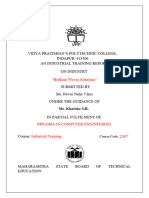 Vidya Pratishan'S Polytechnic College, Indapur-413106 An Industrial Training Report On Industry