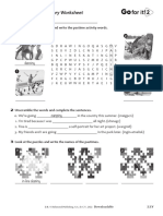 2B - Unit 3 Vocabulary Worksheet