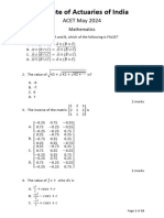 ACET May 2024 Question Paper