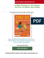 Get Try It! Even More Math Problems For All: Student Workbook. Volume Three 1st Edition Jerry Kaplan Free All Chapters