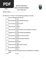 Grade 9, Mock Test 1